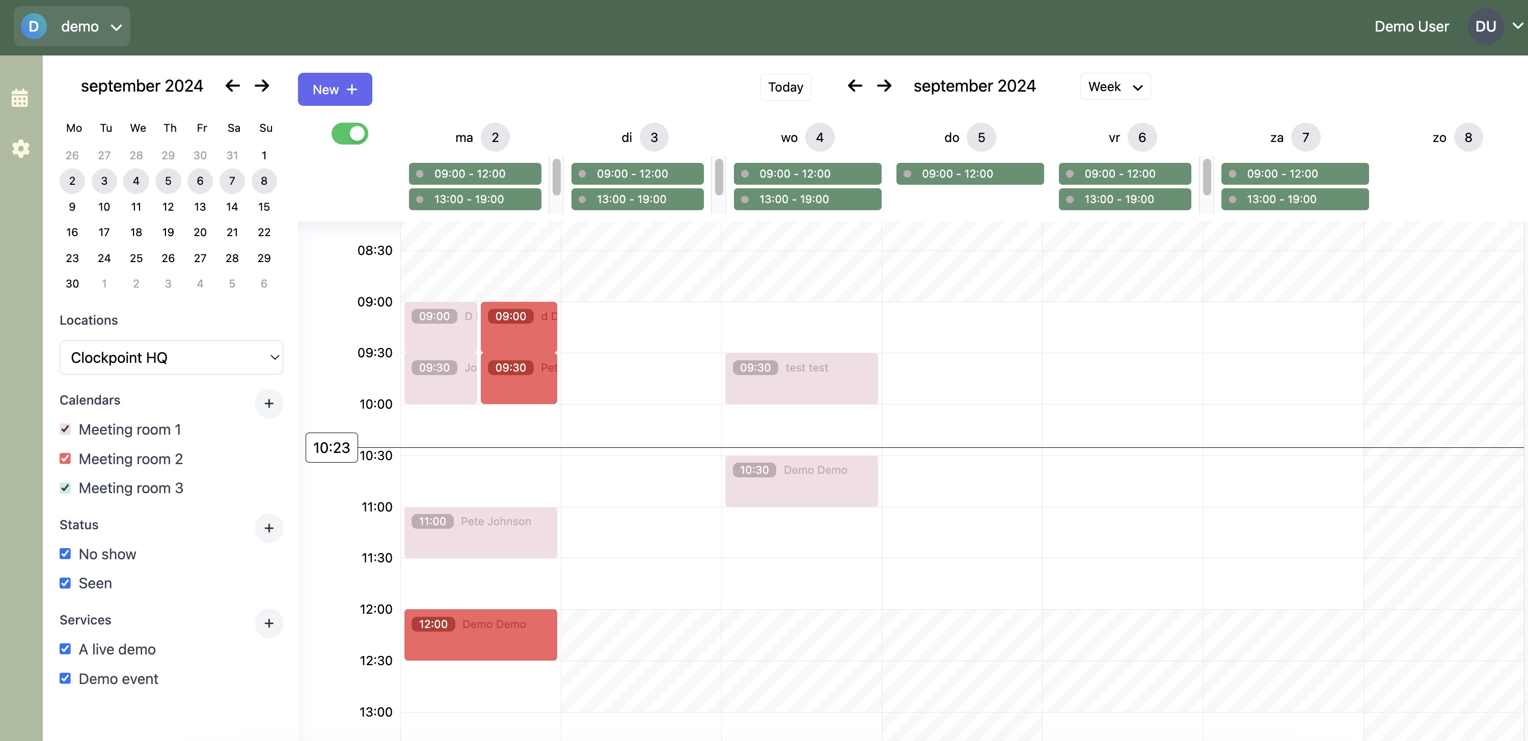 Clockpoint backoffice